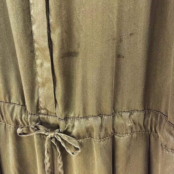 EILEEN FISHER The Fisher Project Olive Vintage Wash Silk Jumpsuit S FAIR COND - Picture 7 of 9